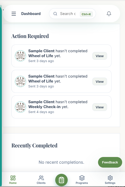 Interactive Life Coaching Worksheets screenshot 2