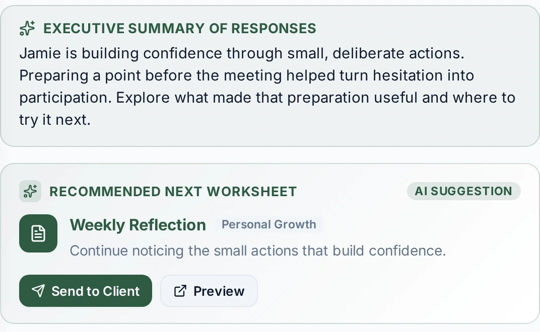 Response review and session insight