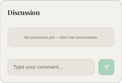 The discussion section attached to an actual client worksheet